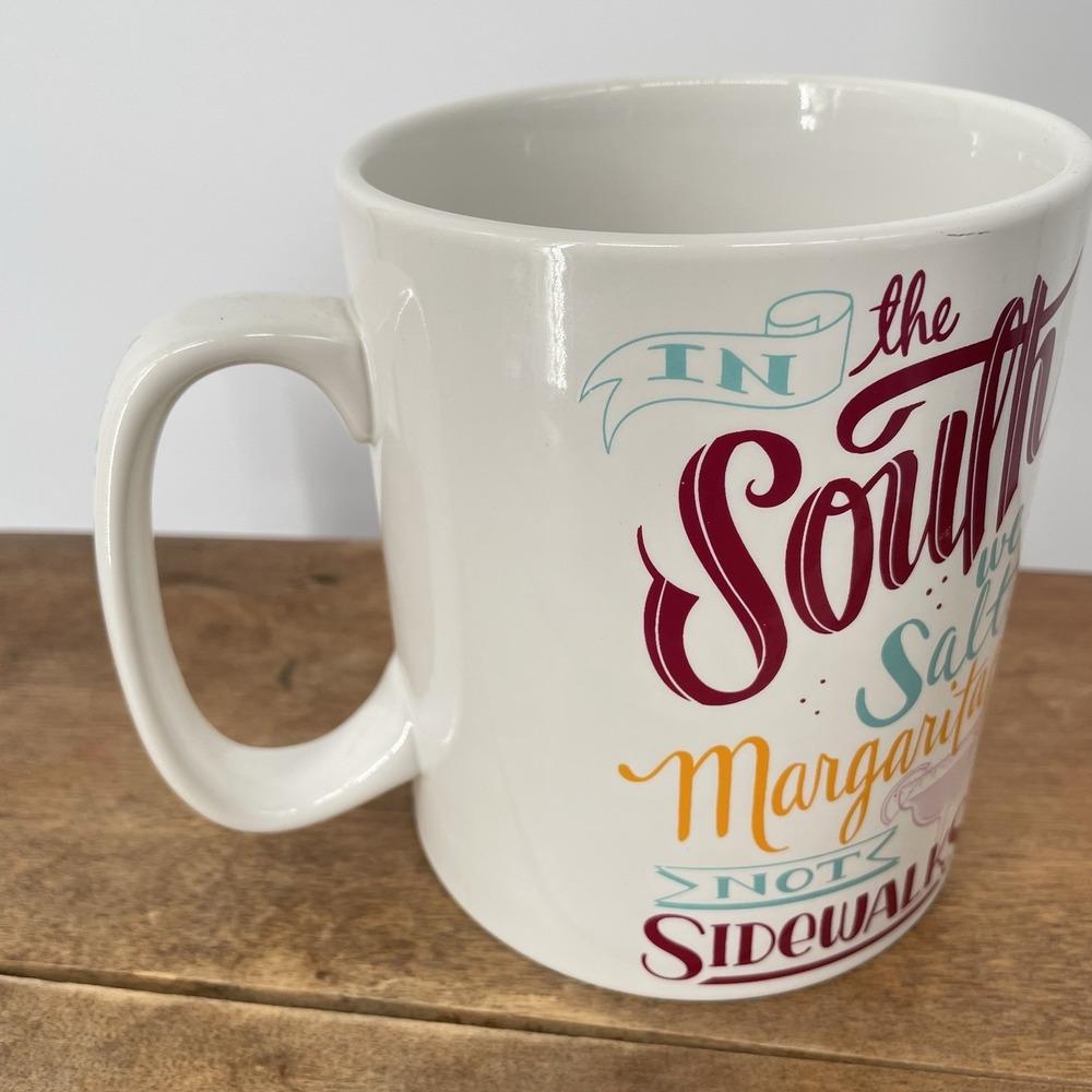 The Casual Chef 26 oz Funny‎ Southern Coffee Mug Salt Margaritas Not Sidewalks - Picture 3 of 10